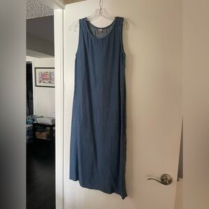 Chico's Sleeveless Denim Maxi Dress - Blue